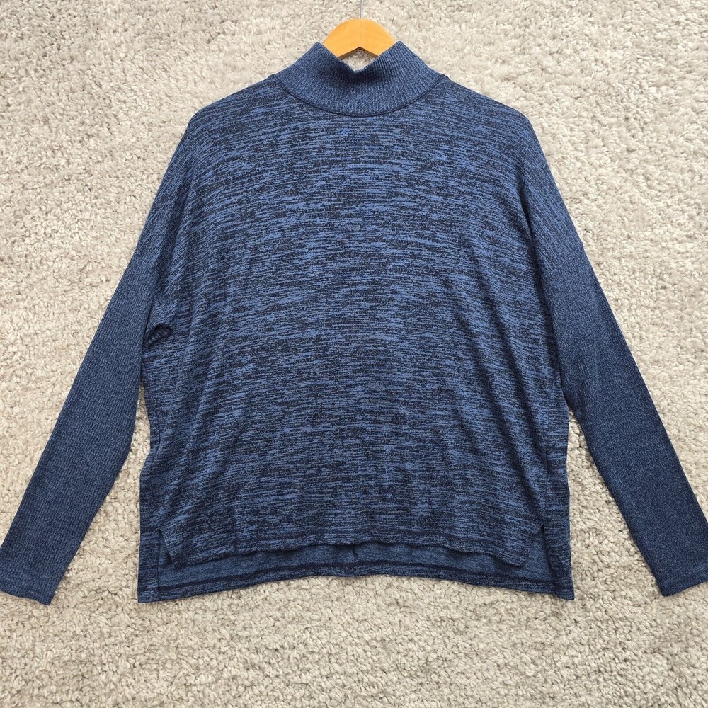 Rag & Bone Womens Amelie Cutout Back Knit Top Blue Size L Minimal Modern Luxe